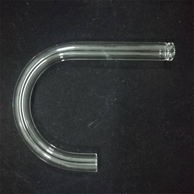 Tube de quartz transparent en forme de U, &eacute;clairage optique de laboratoire