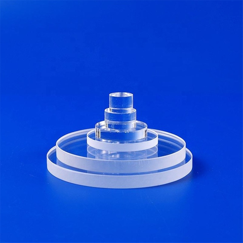 透明な円形 99.99% 純石英プレート