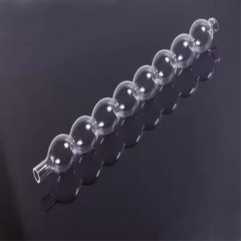 أنبوب مكثف زجاجي كوارتز حلزوني شفاف