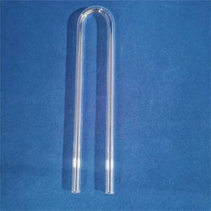 Tubo de cuarzo transparente en forma de U de 3-300 mm