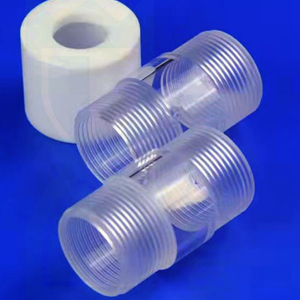 3-300 mm laboratoriumschroefdeksel met binnendraad, transparante kwartsbuis