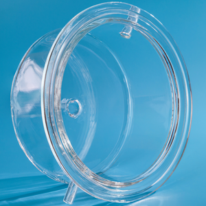 Crisol de cuarzo personalizado transparente de alta pureza