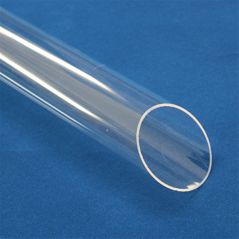Tube en verre de quartz givr&eacute; mat
