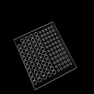 Placa de vidro de quartzo transparente de perfura&ccedil;&atilde;o a laser de alta precis&atilde;o