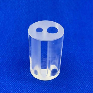Tube en verre de quartz à double trou transparent JGS1