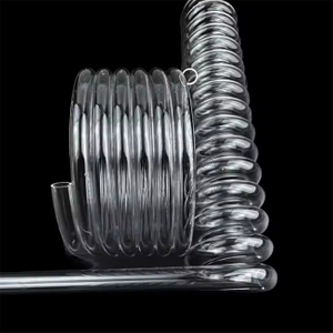Tubo de quartzo espiral transparente com di&acirc;metro externo de 10-300 mm