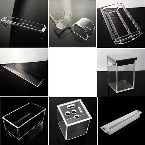 Plaque de verre de quartz carr&eacute;e 3,7 * 3,7 * 0,5 mm, personnalisation du support