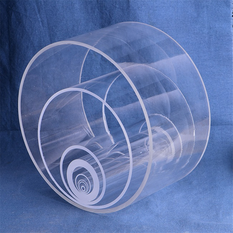 Tube de quartz transparent &agrave; paroi &eacute;paisse de gros calibre