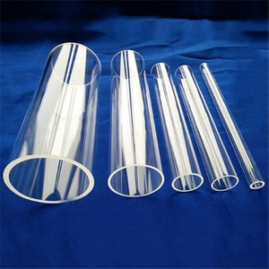 Tubo de ensaio de quartzo transparente semicondutor de alta pureza