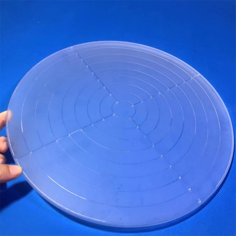 Plaques de verre de quartz givr&eacute; personnalis&eacute;es pour laboratoire