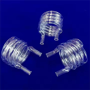 Tubo de quartzo espiral transparente resistente a altas temperaturas