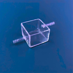 Tanque de reacci&oacute;n de cuarzo transparente de boca m&uacute;ltiple