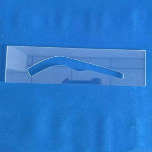 Placa de quartzo fundido personalizada a laser com entalhes de formato especial