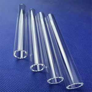 L&auml;nge: 20–900 mm, hochreines, transparentes Quarzrohr