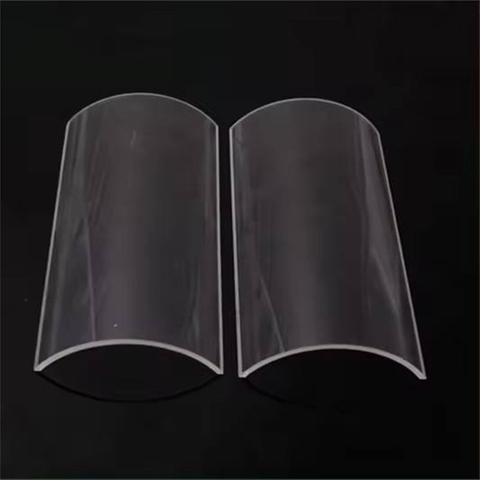 Transparente gebogene UV-Glasplatte aus Quarzglas