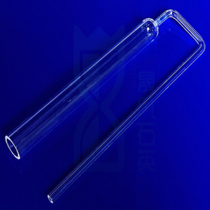 Tubo de quartzo grosso e fino transparente em forma de U do instrumento &oacute;ptico