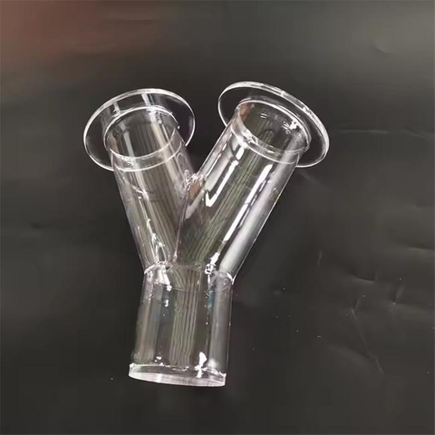 研究室用二重壁Y字型石英管