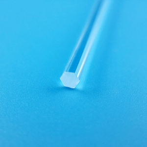 Haste de quartzo transparente poligonal personalizada