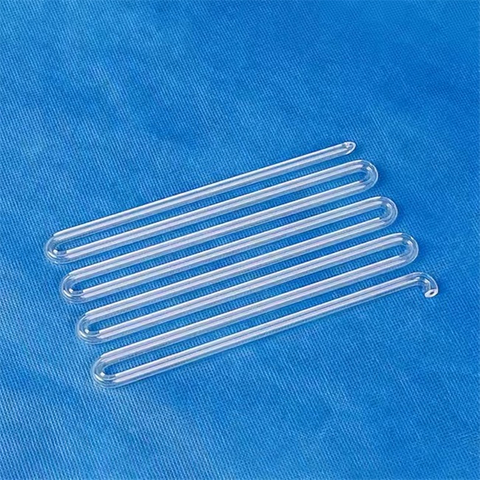 Tubo de s&iacute;lice fundida en forma de U