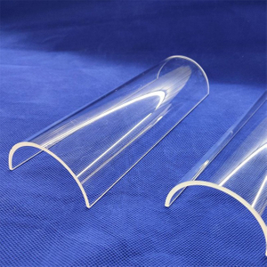 透明研磨半石英ガラス管