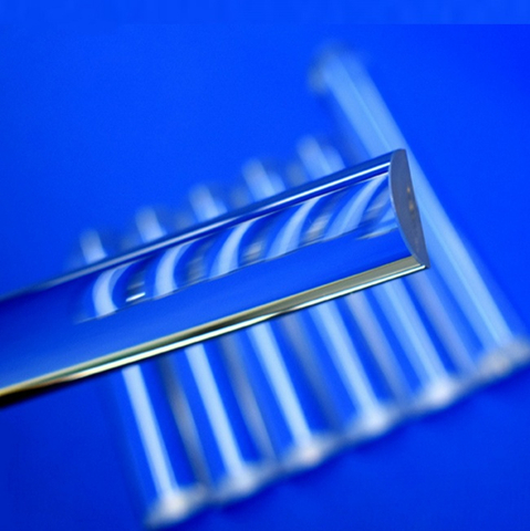 CNC-kundenspezifische Bearbeitung von Quarzglasst&auml;ben mit halbrunden Enden