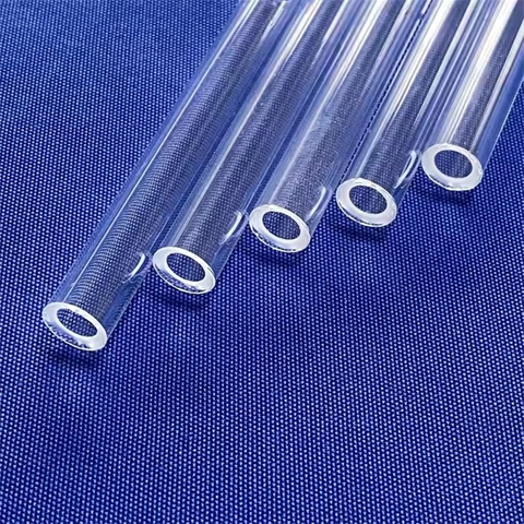 Tubo de vidro de s&iacute;lica fundida qu&iacute;mica com di&acirc;metro de 5-350 mm