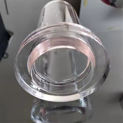 Tubo de forno de flange de quartzo resistente a altas temperaturas
