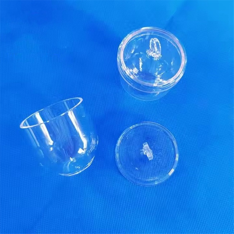 Creuset de quartz transparent de haute puret&eacute; de laboratoire