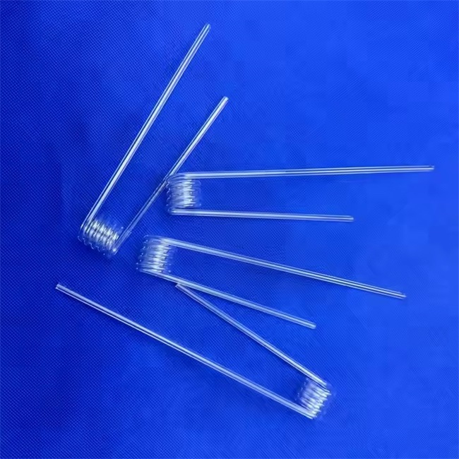 외경 10-50mm 화학 기기 나선형 융합 실리카 튜브