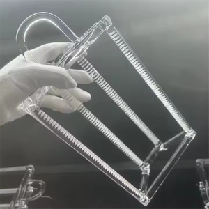 실험실 투명 2-8 인치 다목적 석영 보트