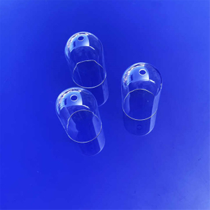 Provetta in vetro di quarzo perforato con fondo trasparente