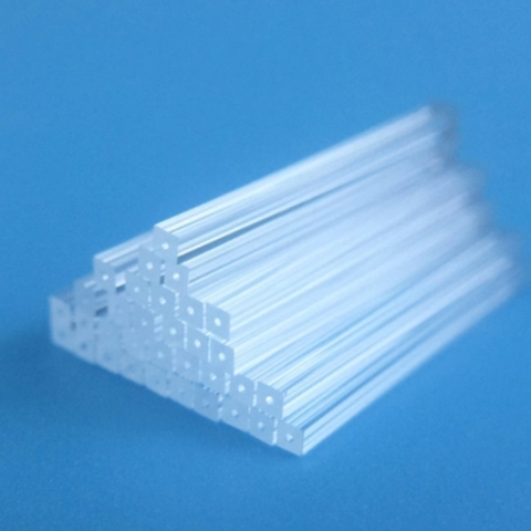 Carr&eacute; ext&eacute;rieur personnalis&eacute; &agrave; l'int&eacute;rieur de tubes capillaires ronds &agrave; quartz