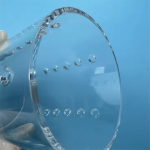 Tubo de quartzo perfurado com processamento profundo personalizado