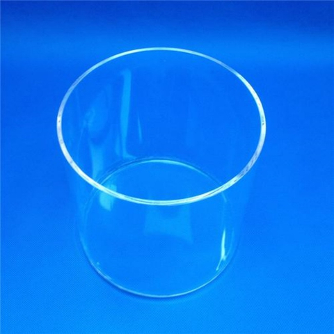 Tubo cil&iacute;ndrico de quartzo transparente resistente a altas temperaturas