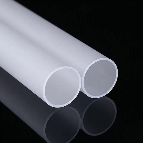 Tube en verre de quartz blanc laiteux de grand diam&egrave;tre