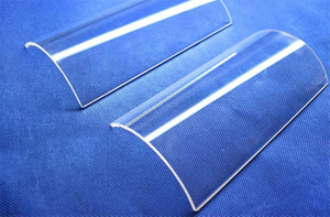 Tuile de quartz semi-circulaire transparente polie de 500 mm