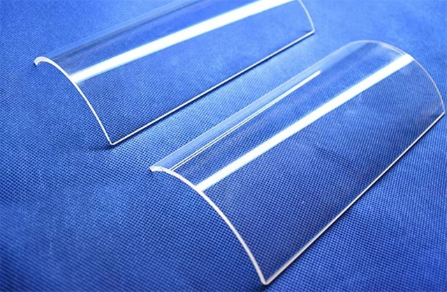 500 mm polierte, transparente, halbrunde Quarzfliese