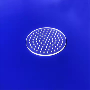 Placa com fenda de vidro de quartzo para usinagem CNC