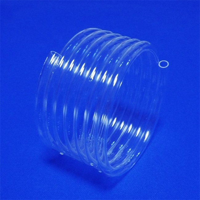 200 mm transparante kwarts spiraalbuis
