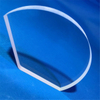 Placa de cristal de cuarzo transparente en forma de abanico