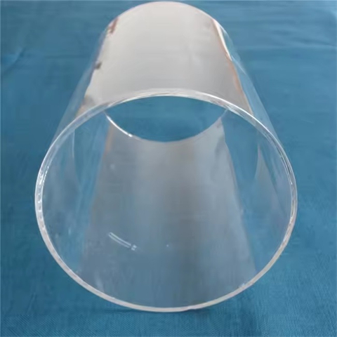 Tubo de vidrio de cuarzo transparente UVC de gran di&aacute;metro