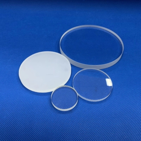 Discos de Vidrio de Cuarzo Transparente de Diferentes Espesores