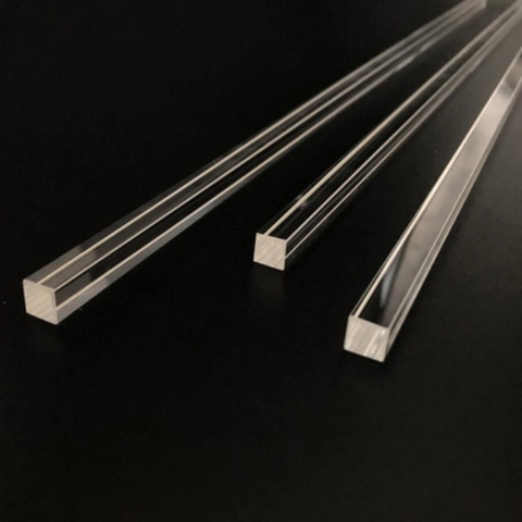 Tige de quartz capillaire solide carr&eacute;e personnalis&eacute;e