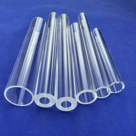 Tubo de quartzo com uma pureza de 99,99% a 800 ° C