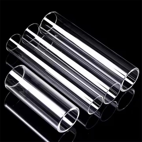 Tubo de horno de cuarzo de paredes gruesas transparentes de gran calibre